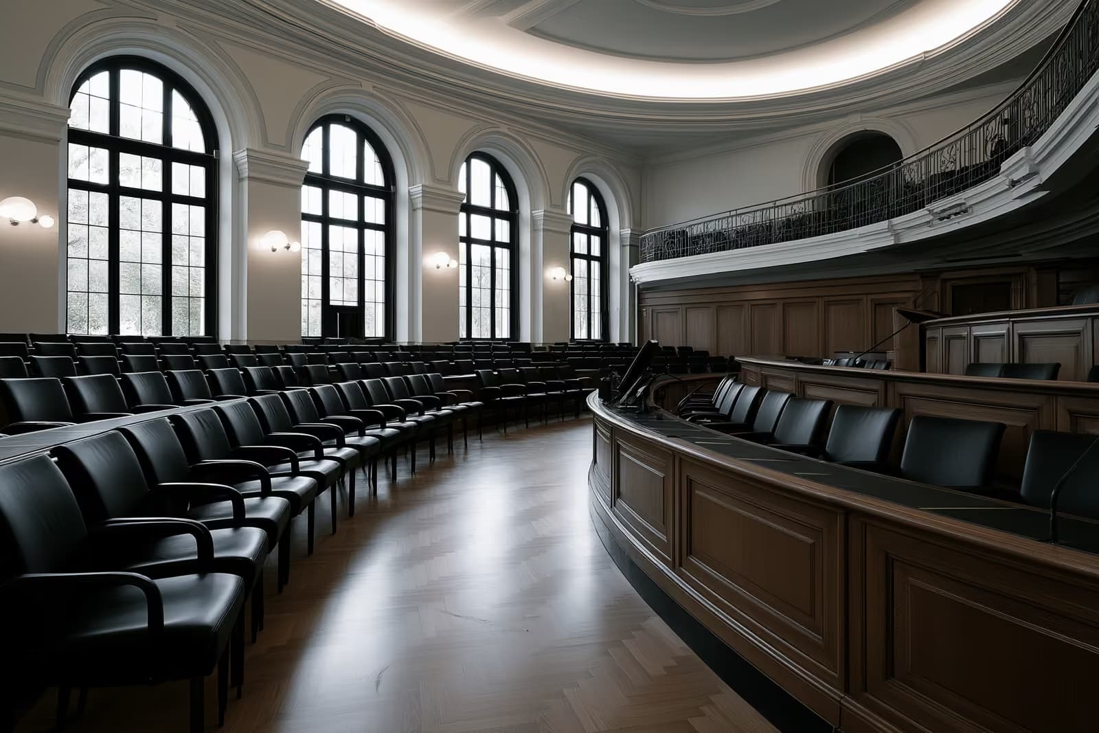 Widok elewacji budynku Bundesratu w Berlinie na tle czystego, letniego nieba.